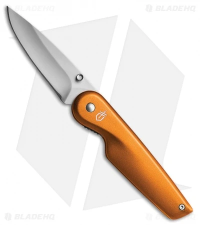 Gerber Airfoil Liner Lock Knife Orange Aluminum (2.7" Gray) 31-003048 1 Gerber Airfoil Liner Lock Knife Orange Aluminum (2.7" Gray) 31-003048