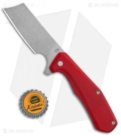Gerber Asada Flipper Knife Red Aluminum (3" Stonewash) 30-001805 -Gerber Gerber Asada Red Aluminum SW 30 001805 BHQ 105526 jr bottlecap