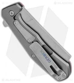 Gerber Asada Flipper Knife Red Aluminum (3" Stonewash) 30-001805 -Gerber Gerber Asada Red Aluminum SW 30 001805 BHQ 105526 jr side