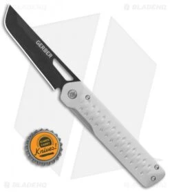 Gerber Ayako Frame Lock Knife Gray Aluminum (3.5" Black) 30-001689 -Gerber Gerber Ayako FL Gray Aluminum Black 30 001689 BHQ 105514 jr bottlecap