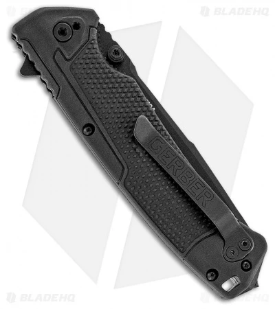 Gerber Decree Liner Lock Knife Black (3.7" Black Serr S30V) 30-001004 2 Gerber Decree Liner Lock Knife Black (3.7" Black Serr S30V) 30-001004 - Image 2