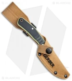 Gerber Downwind Caper Fixed Blade Knife Flat Sage Green (3.5" Satin) 30-001821 -Gerber Gerber Downwind Caper Flat Sage Green Satin BHQ 120847 jr sheath