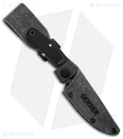 Gerber Downwind Caper Fixed Blade Knife Black (3.25" Satin) 6 Gerber Downwind Caper Fixed Blade Knife Black (3.25" Satin) -Gerber Gerber Downwind FB DP PE Black Gray BHQ 146350 td sheath