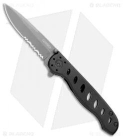 Gerber EVO Liner Lock Knife Black Aluminum (2.75" Gray Serr)