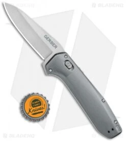 Gerber Highbrow Assisted Opening Knife Aluminum (3.3" SW) 30-001637 -Gerber Gerber Highbrow Assisted Opening Gray Aluminum Satin BHQ 105485 jr bottlecap