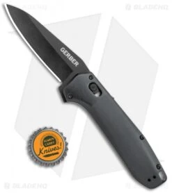 Gerber Highbrow Assisted Opening Knife Onyx Aluminum (3.3" Black) 30-001640 -Gerber Gerber Highbrow Assisted Opening Onyx Aluminum Black BHQ 105482 jr bottlecap