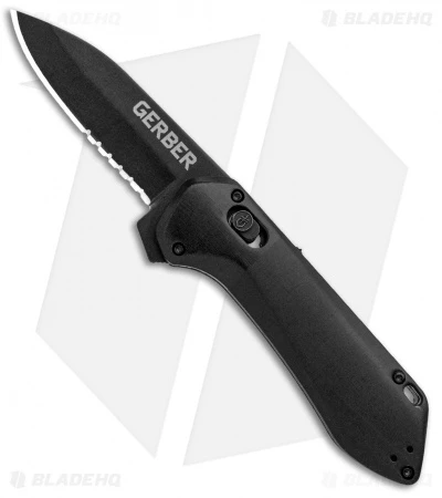 Gerber Highbrow Compact A/O Spring Assisted Knife Black (2.8" Onyx Serr) 1 Gerber Highbrow Compact A/O Spring Assisted Knife Black (2.8" Onyx Serr)