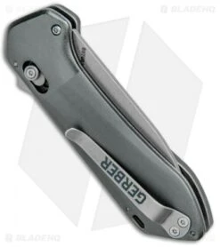 Gerber Highbrow Compact A/O Spring Assisted Knife Gray (2.8" Stonewash Serr) 6 Gerber Highbrow Compact A/O Spring Assisted Knife Gray (2.8" Stonewash Serr) -Gerber Gerber Highbrow Compact A O SA Gray SW Serr 30 001519N BHQ 94150 jr side