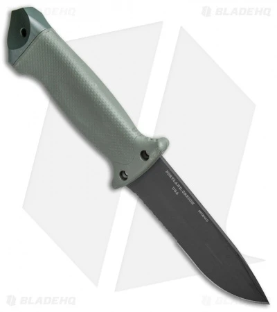 Gerber LMF II ASEK Combat Fixed Blade Combat OD Green (4.8" Black Serr) 1627 2 Gerber LMF II ASEK Combat Fixed Blade Combat OD Green (4.8" Black Serr) 1627 - Image 2