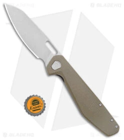Gerber Slimsada Frame Lock Knife Olive Micarta (3.45" Stonewash) 7 Gerber Slimsada Frame Lock Knife Olive Micarta (3.45" Stonewash) -Gerber Gerber Slimsada Frame Lock Folding Knife Olive Micarta Stonewash BHQ 176978 KC bottlecap 2