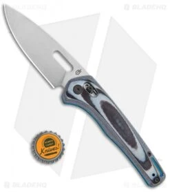 Gerber Sumo Pivot Lock Knife Black/White/Cyan G-10 (3.9"Stonewash) 30-001815 -Gerber Gerber Sumo Pivot Lock Black White Cyan G 10 SW BHQ 105527 jr bottlecap