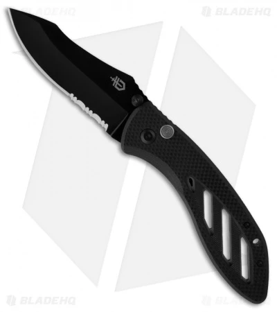 Gerber Instant Assisted Opening Knife (3.18" Black Serr) AO 2184 1 Gerber Instant Assisted Opening Knife (3.18" Black Serr) AO 2184