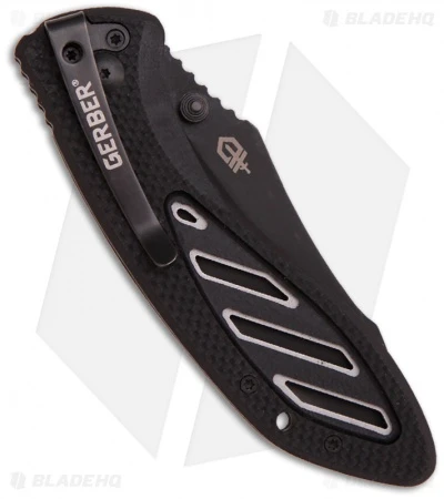 Gerber Instant Assisted Opening Knife (3.18" Black Serr) AO 2 Gerber Instant Assisted Opening Knife (3.18" Black Serr) AO - Image 2