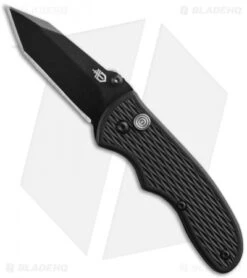 Best Seller 9 Gerber Mini FAST Draw Tanto Knife Assisted Opening (2.13" Black Plain)